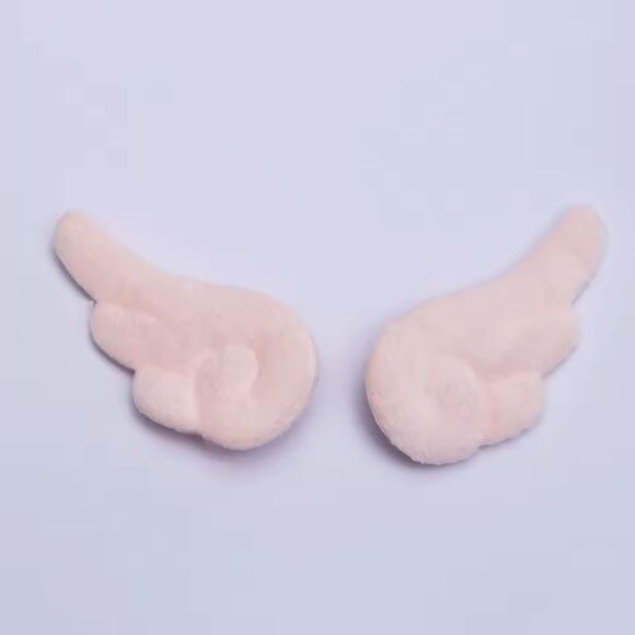 Pink Angel Wing Cosplay Hair Clips – Soft Plush Kawaii Barrettes - Picture 2 of 5